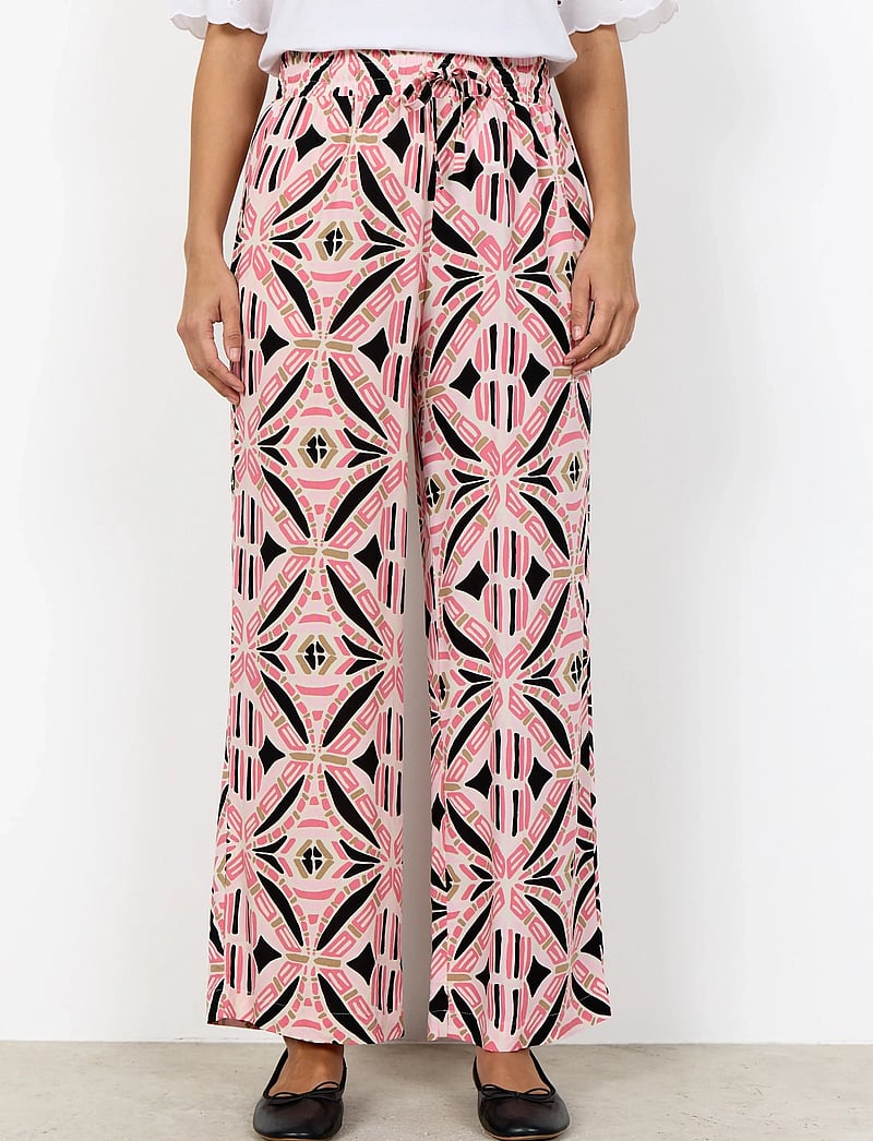 Soyaconcept - SC-CASSIEL - bukser med brede ben - 4390 rapture rose combi - 3