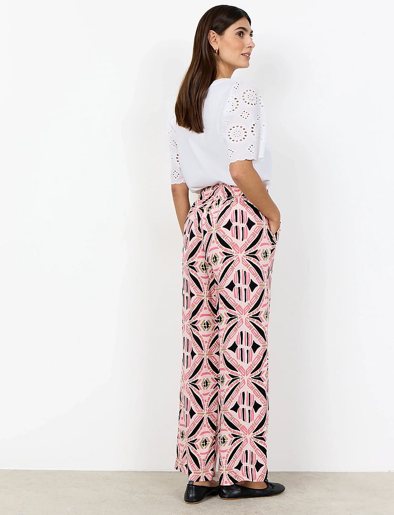 Soyaconcept - SC-CASSIEL - bukser med brede ben - 4390 rapture rose combi - 4
