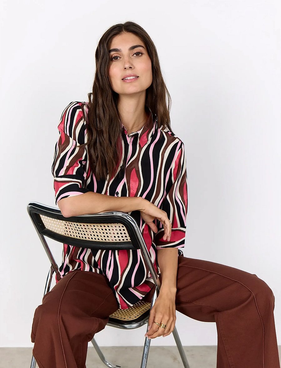 Soyaconcept - SC-CAMMI - kurzärmlige hemden - 4390 rapture rose combi - 0