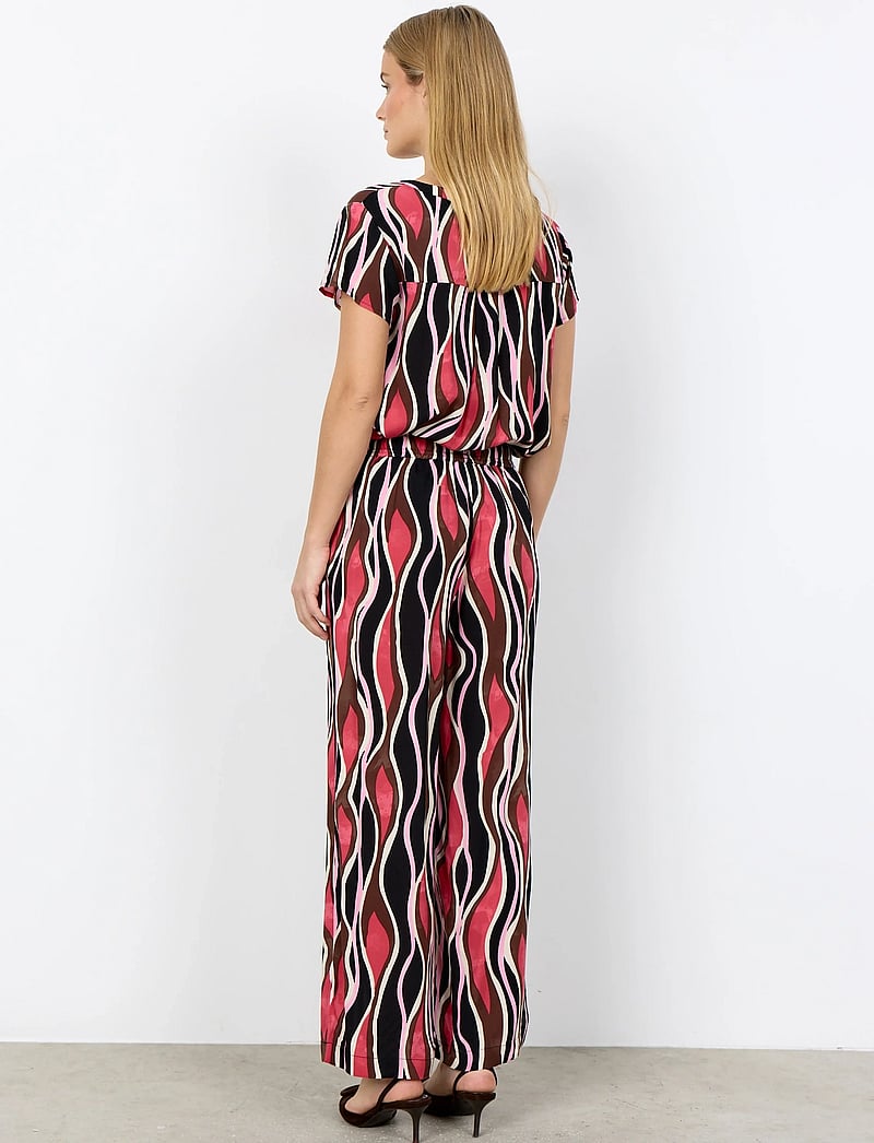 Soyaconcept - SC-CAMMI - bukser med brede ben - 4390 rapture rose combi - 4