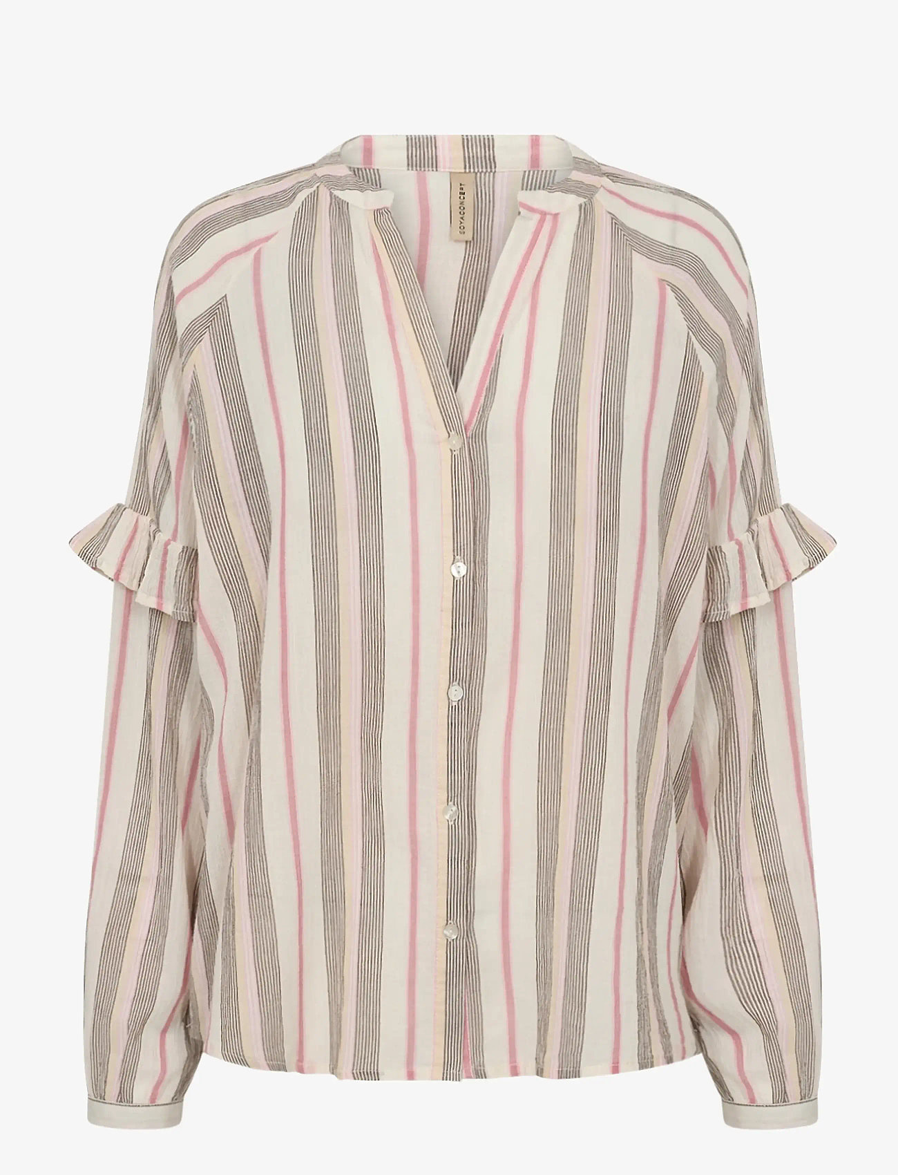 Soyaconcept - SC-CAROLA - langærmede bluser - 4390 rapture rose combi - 1