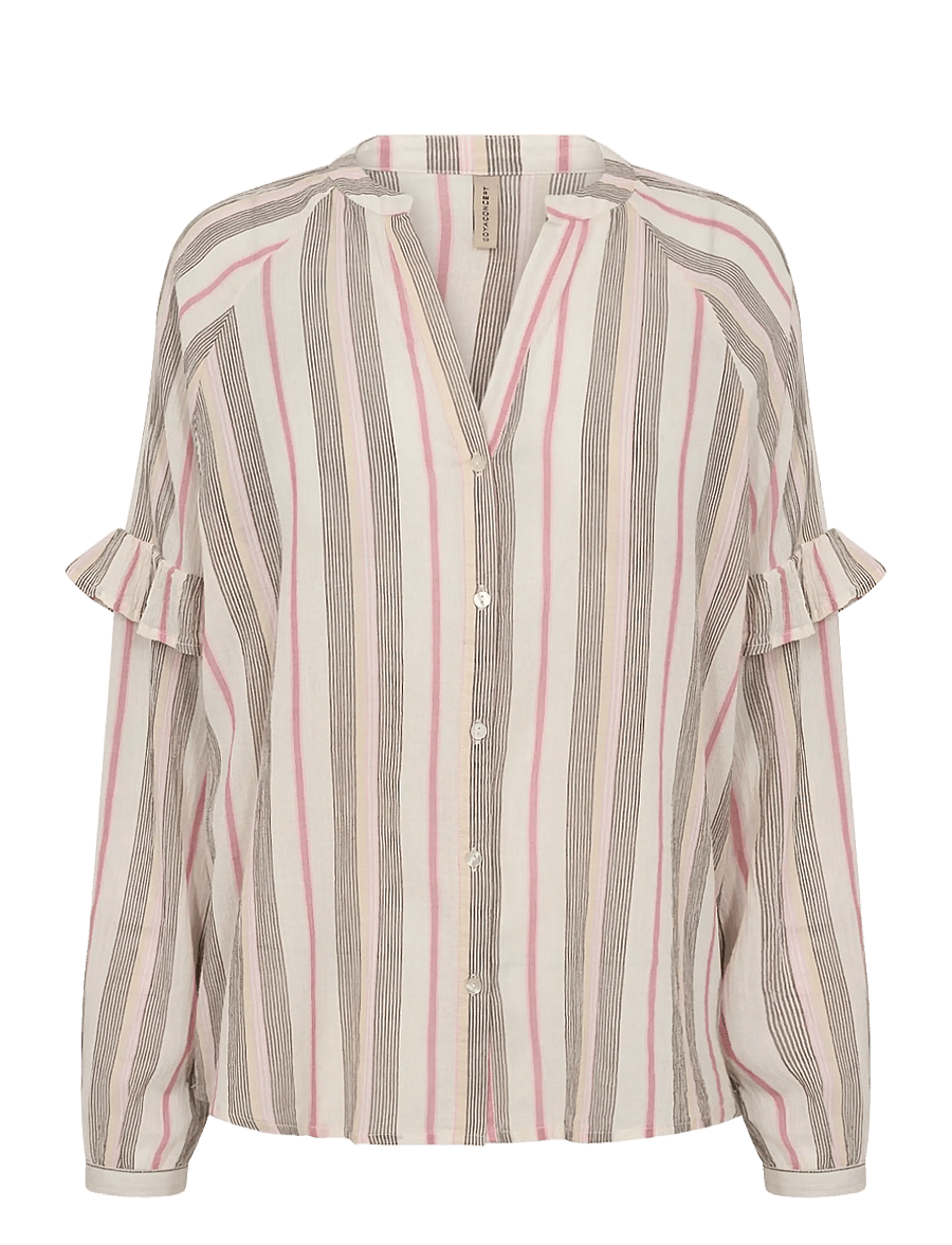 Soyaconcept - SC-CAROLA - langerma blússur - 4390 rapture rose combi - 1