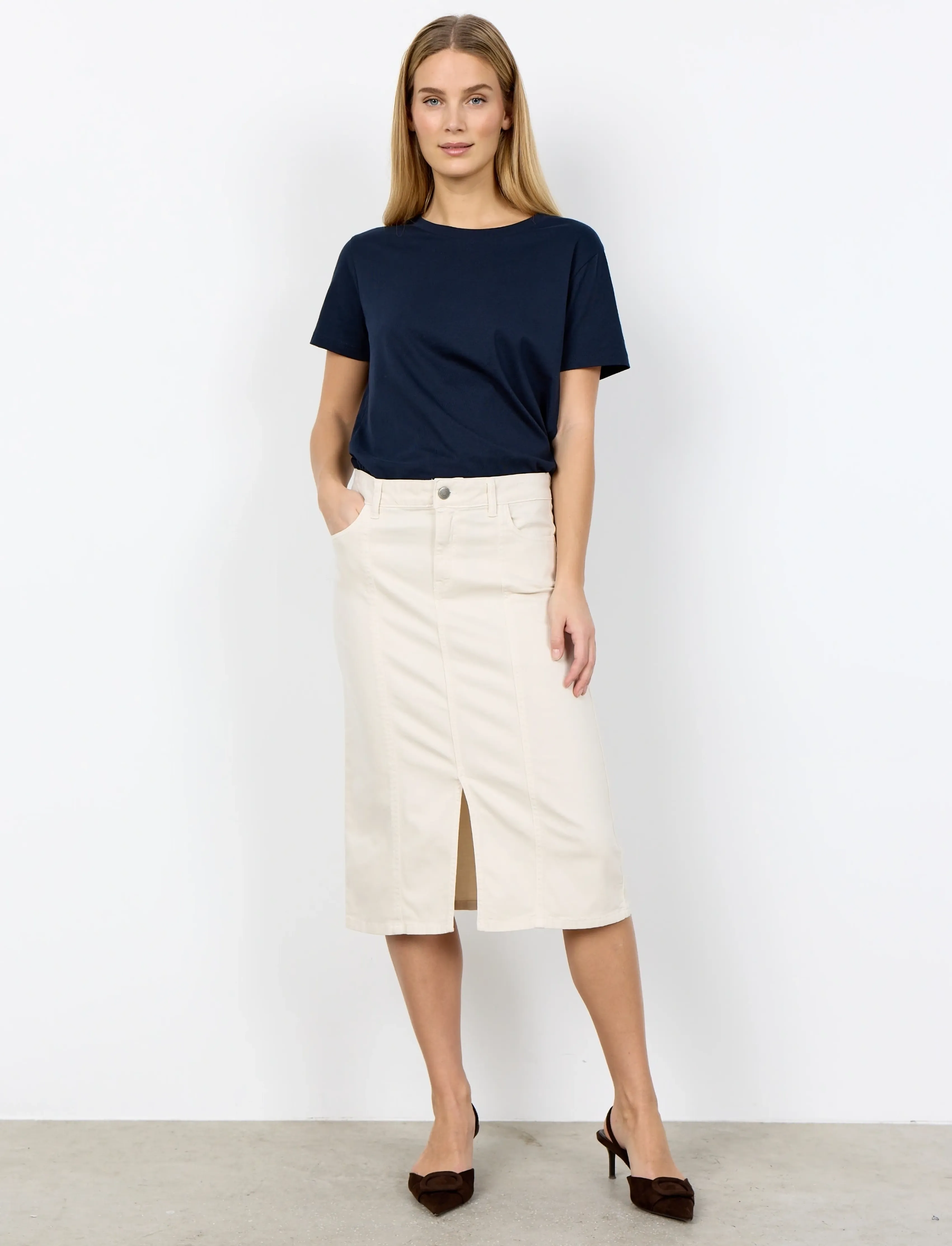 Soyaconcept SC-ERNA - Midi-Röcke - 1620 CREAM / cream