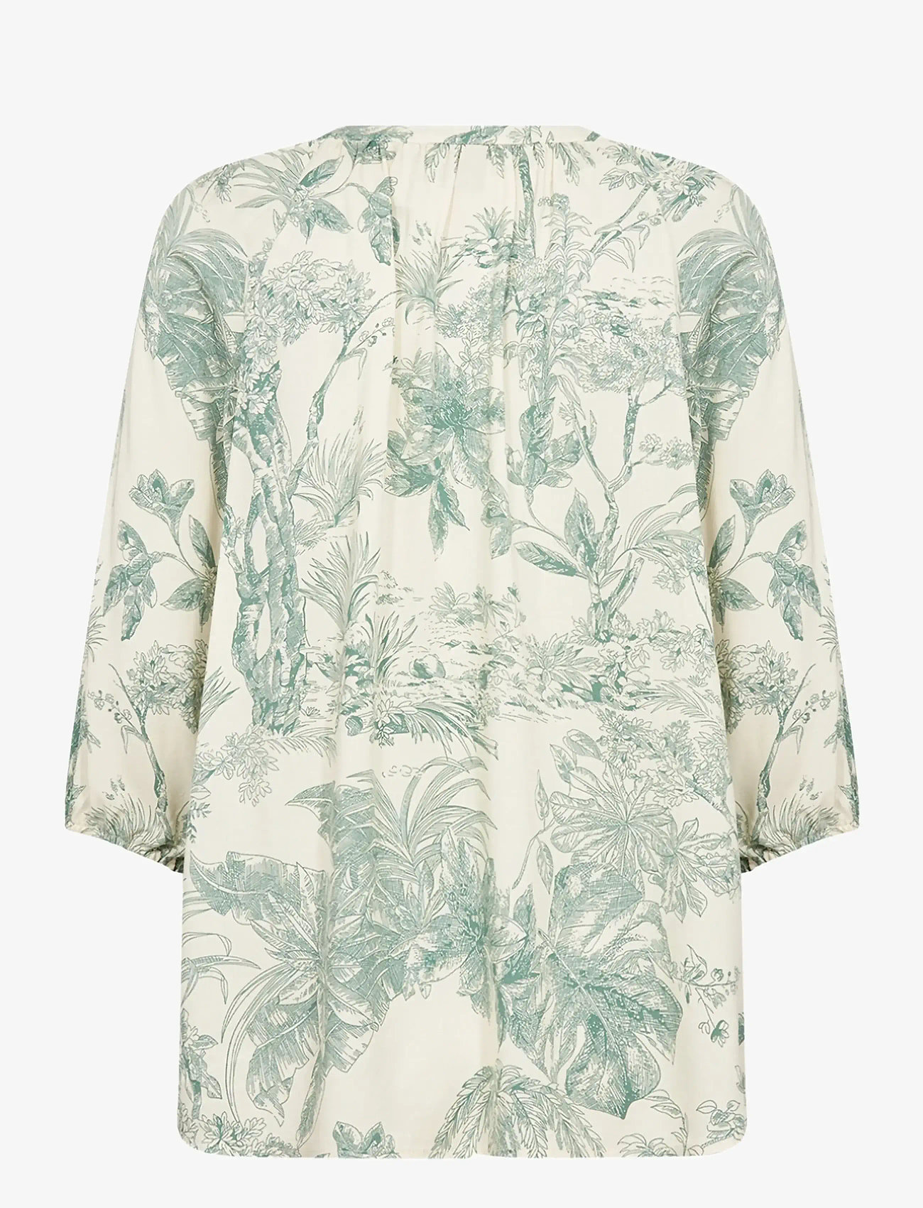 Soyaconcept - SC-CARLI - langærmede bluser - 7505c frosty spruce combi - 1