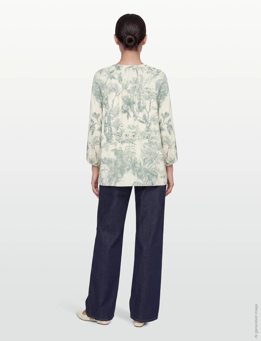 Soyaconcept - SC-CARLI - langärmlige blusen - 7505c frosty spruce combi - 4