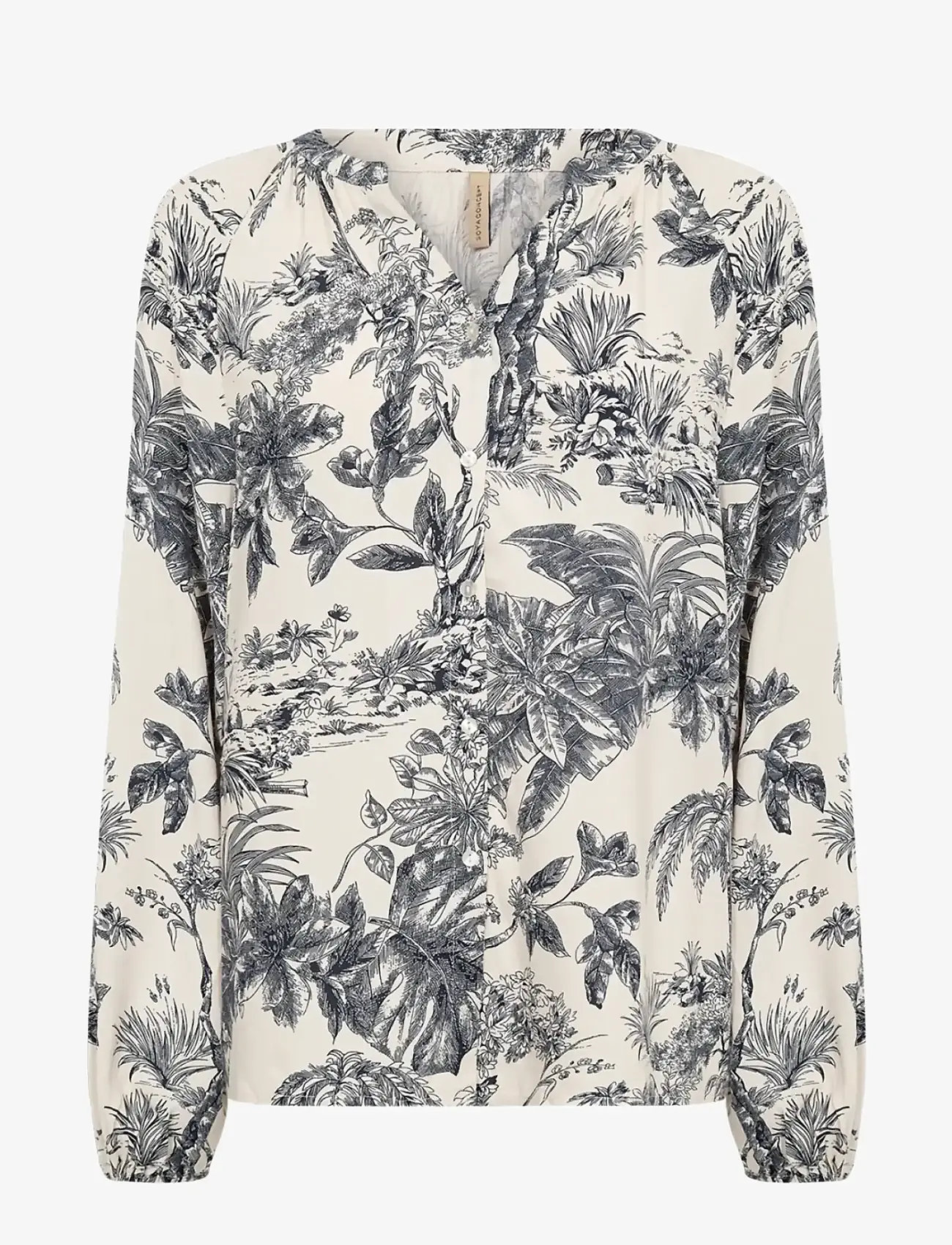 Soyaconcept - SC-CARLI - långärmade blusar - 6910 navy combi - 1