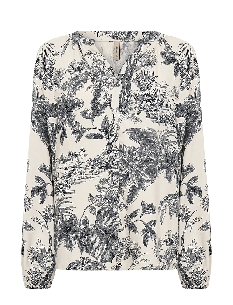 Soyaconcept - SC-CARLI - långärmade blusar - 6910 navy combi - 1