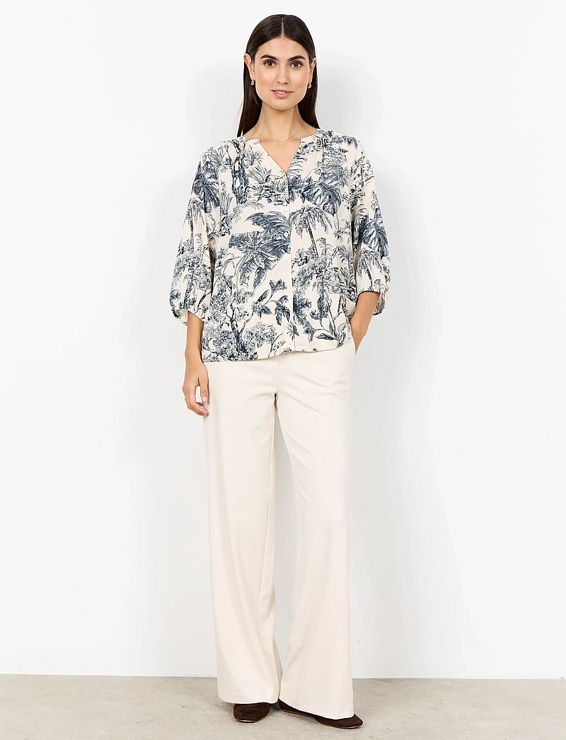 Soyaconcept - SC-CARLI - långärmade blusar - 6910 navy combi - 3