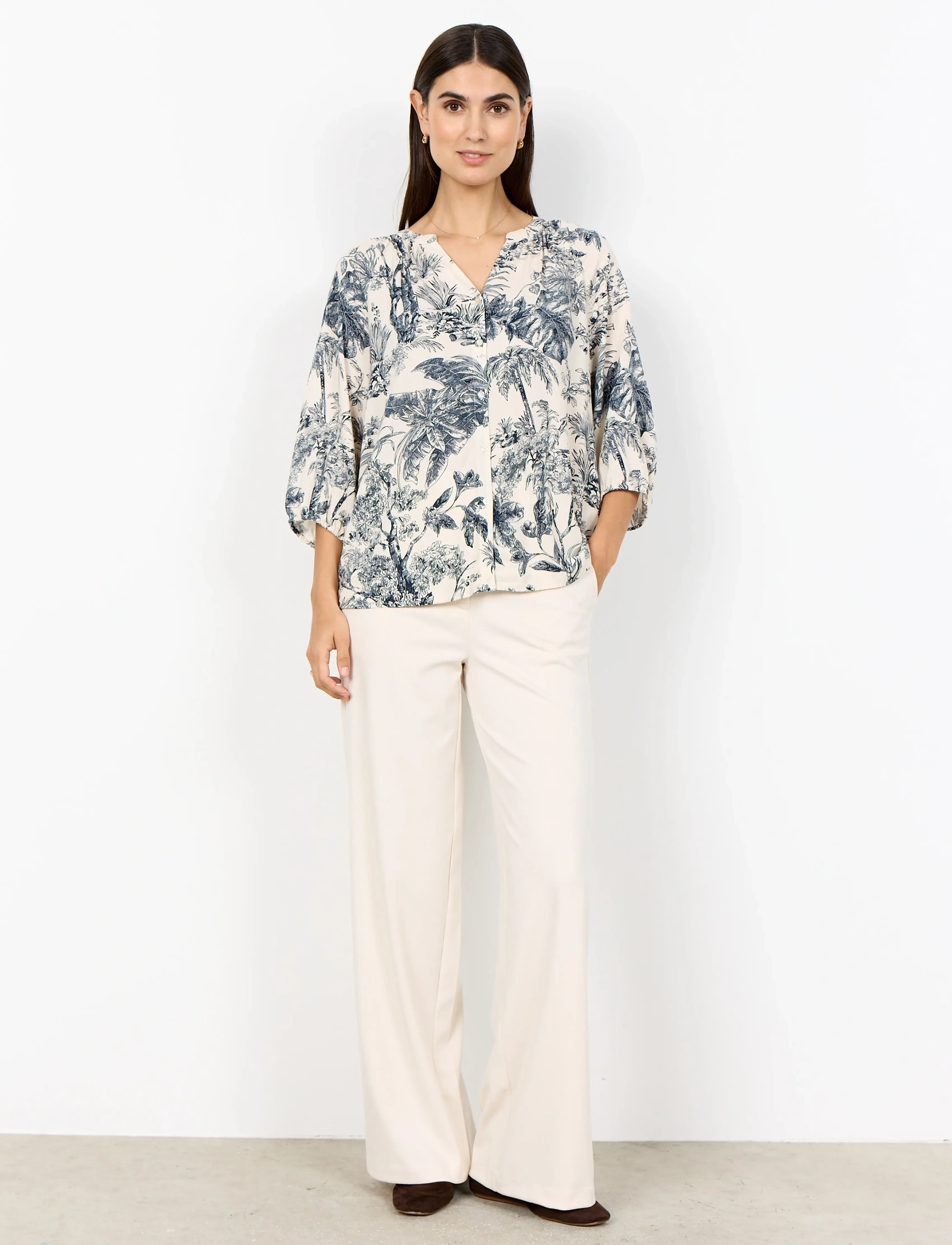 Soyaconcept - SC-CARLI - blouses met lange mouwen - 6910 navy combi - 3