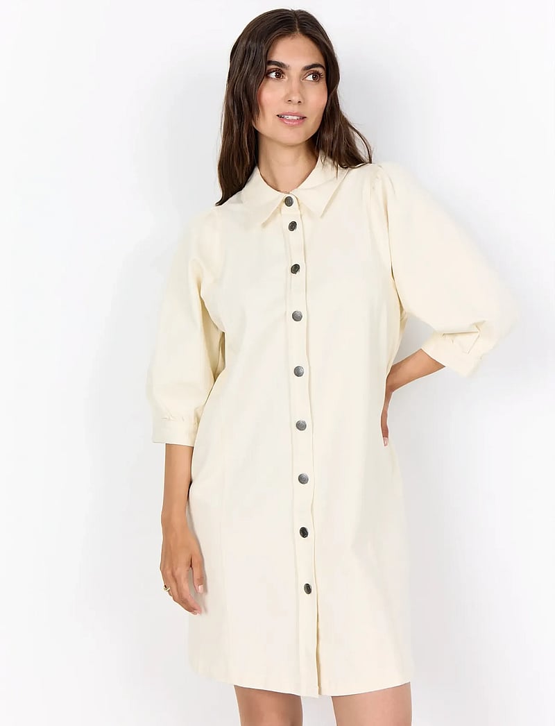 Soyaconcept - SC-BESS - skjortklänningar - 1620 cream - 0