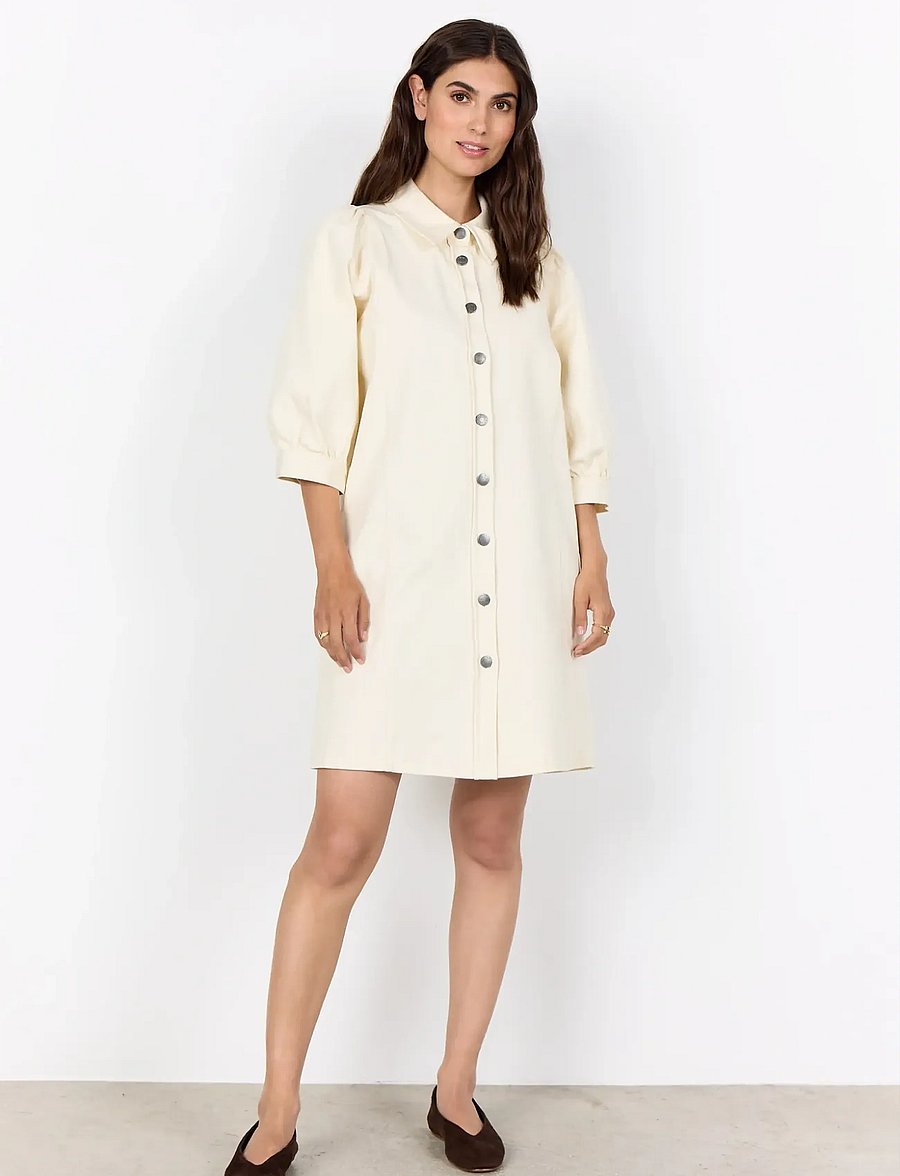 Soyaconcept - SC-BESS - skjortklänningar - 1620 cream - 4