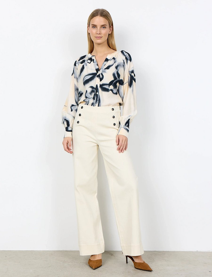 Soyaconcept - SC-BESS - hosen mit weitem bein - 1620 cream - 0