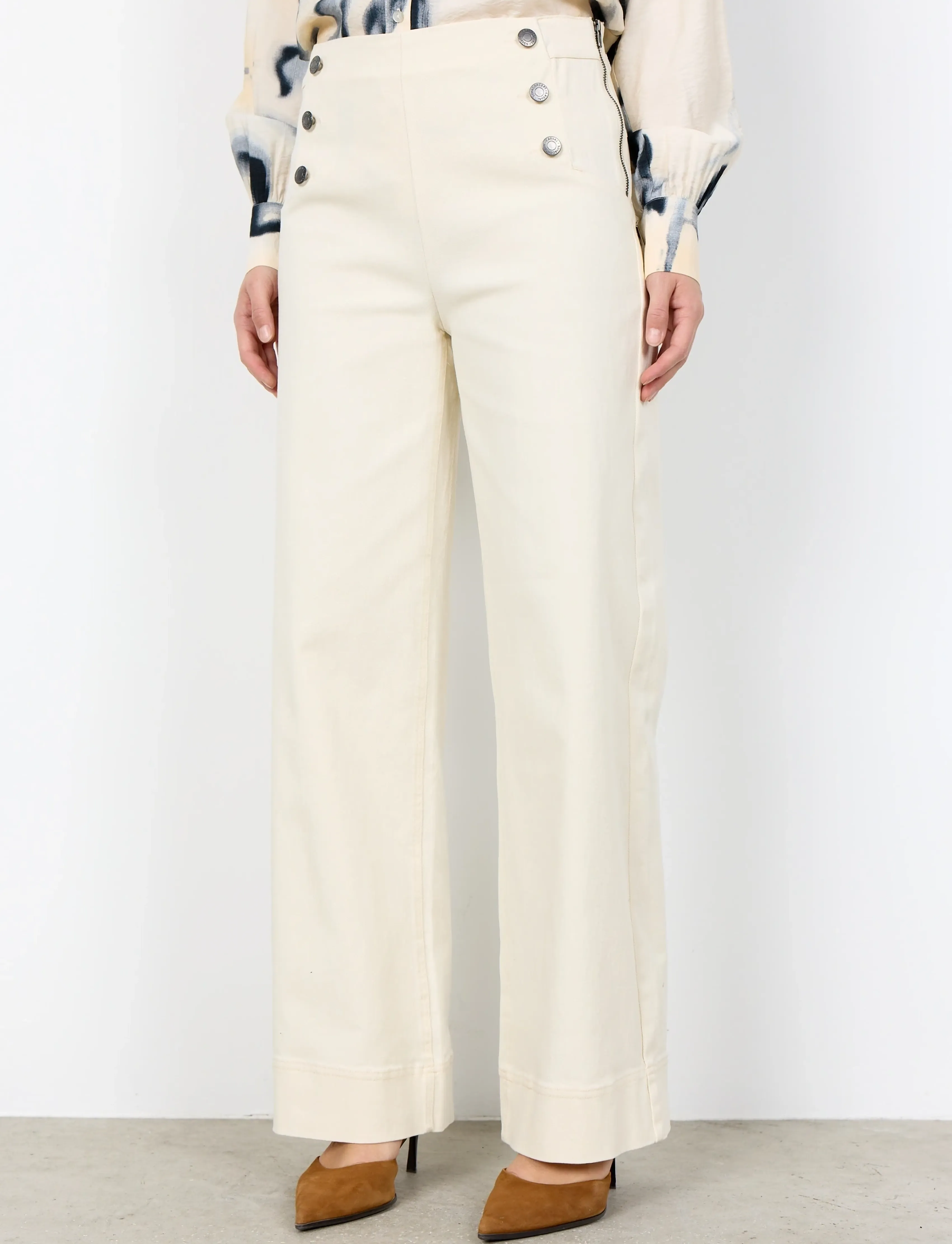Soyaconcept - SC-BESS - hosen mit weitem bein - 1620 cream - 3