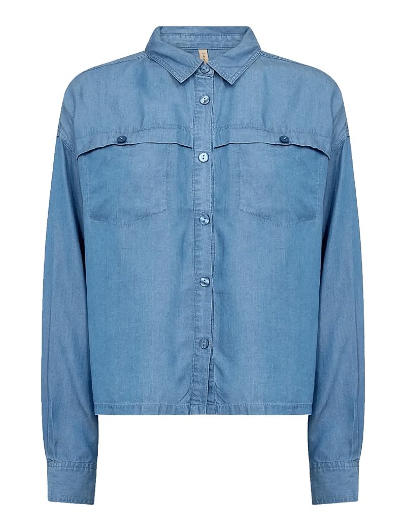 Soyaconcept - SC-LIV - långärmade skjortor - 2250 medium blue - 1