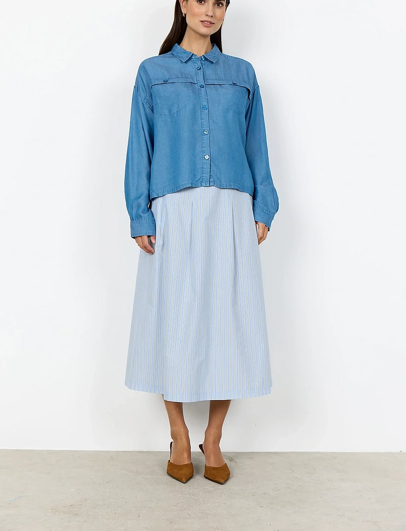 Soyaconcept - SC-LIV - långärmade skjortor - 2250 medium blue - 3