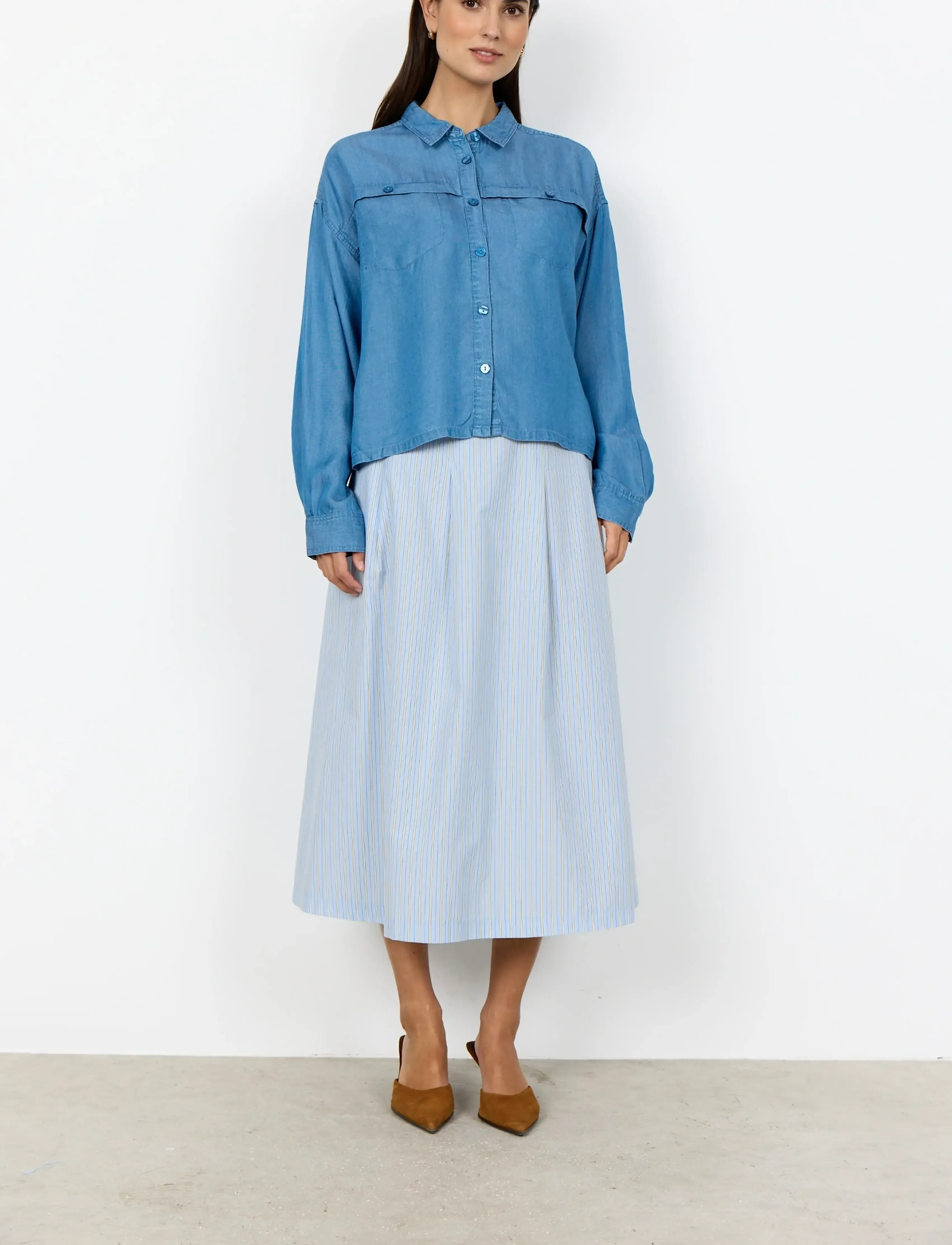 Soyaconcept - SC-LIV - long-sleeved shirts - 2250 medium blue - 3