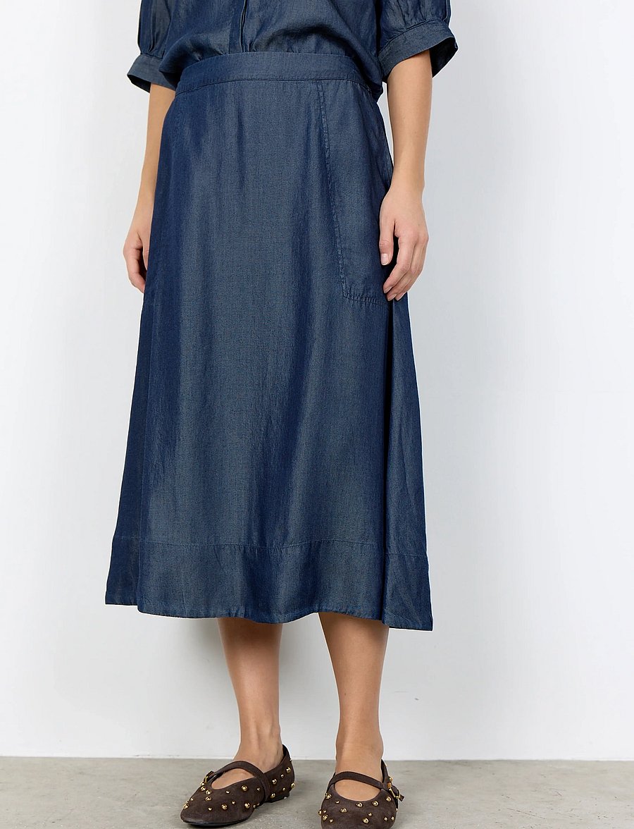 Soyaconcept - SC-LIV - midi nederdele - 2440 raw blue denim - 3