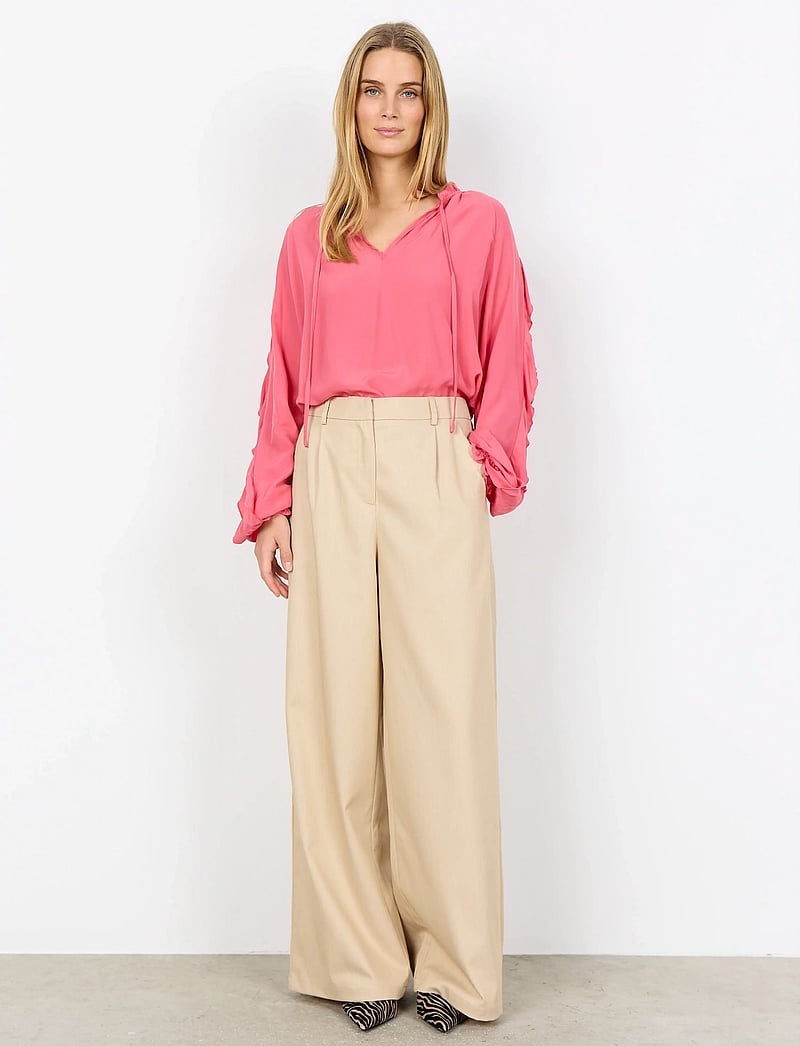 Soyaconcept - SC-CARONNE - wide leg trousers - 98008 sand melange - 0