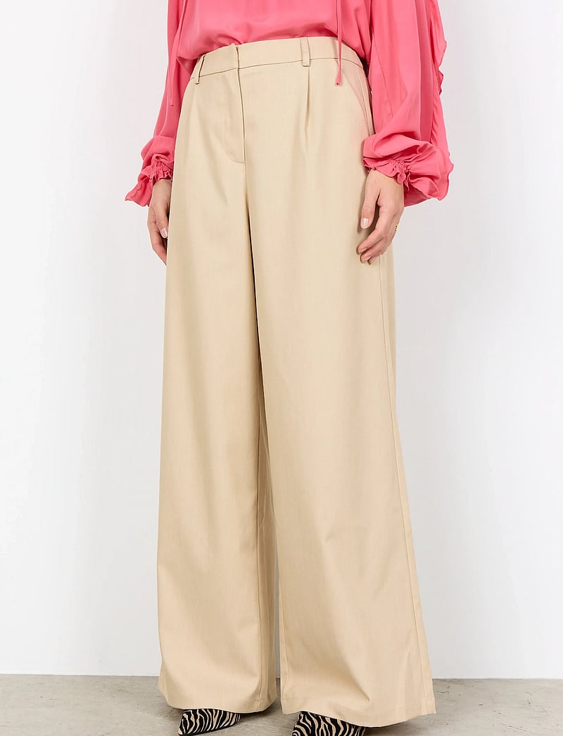 Soyaconcept - SC-CARONNE - wide leg trousers - 98008 sand melange - 3