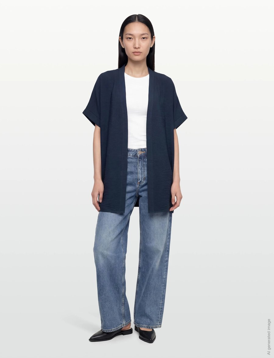 Soyaconcept - SC-CATH - kurzärmelige blusen - 6910 navy - 0