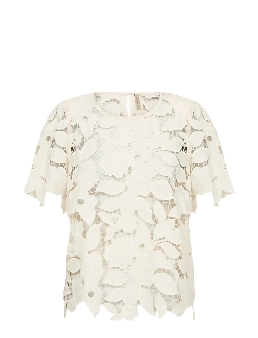 Soyaconcept - SC-CASSANDRA - kurzärmelige blusen - 1620 cream - 1