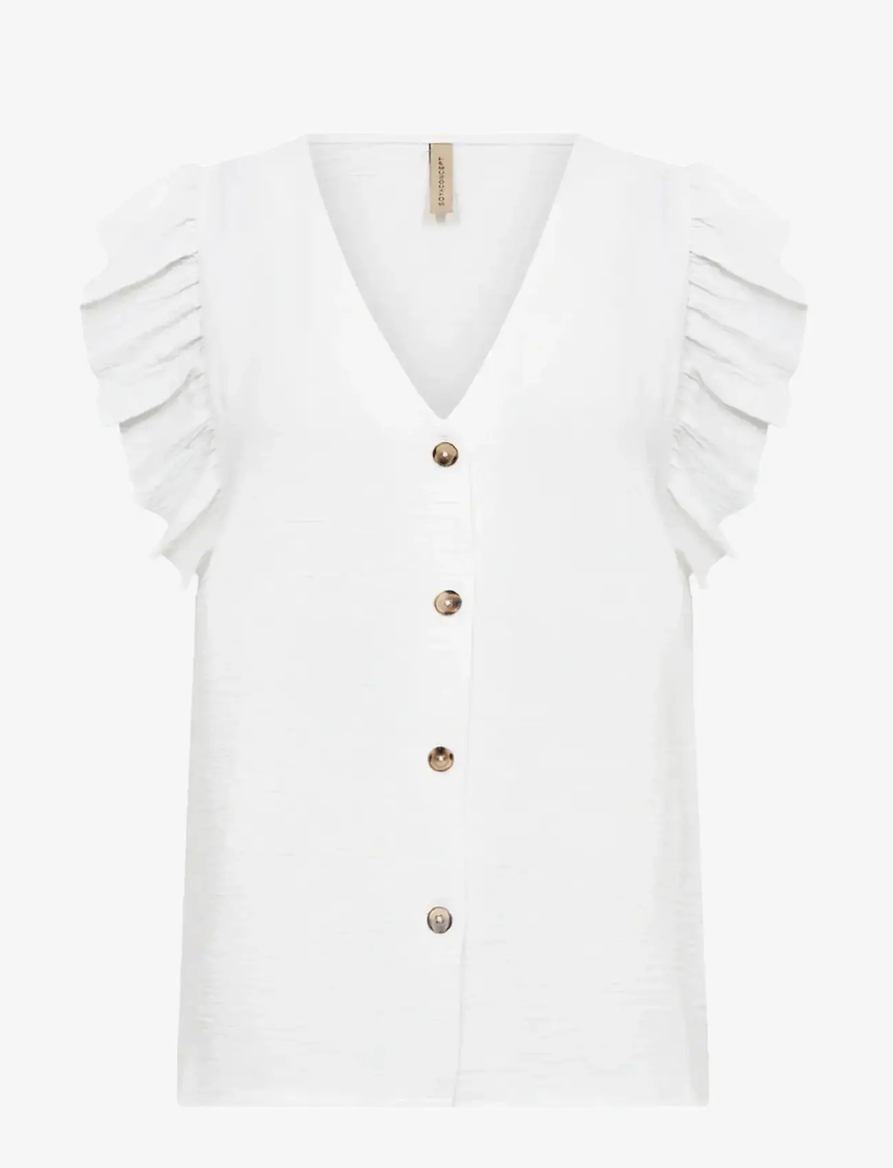 Soyaconcept - SC-CATH - kortærmede bluser - 1000 white - 1