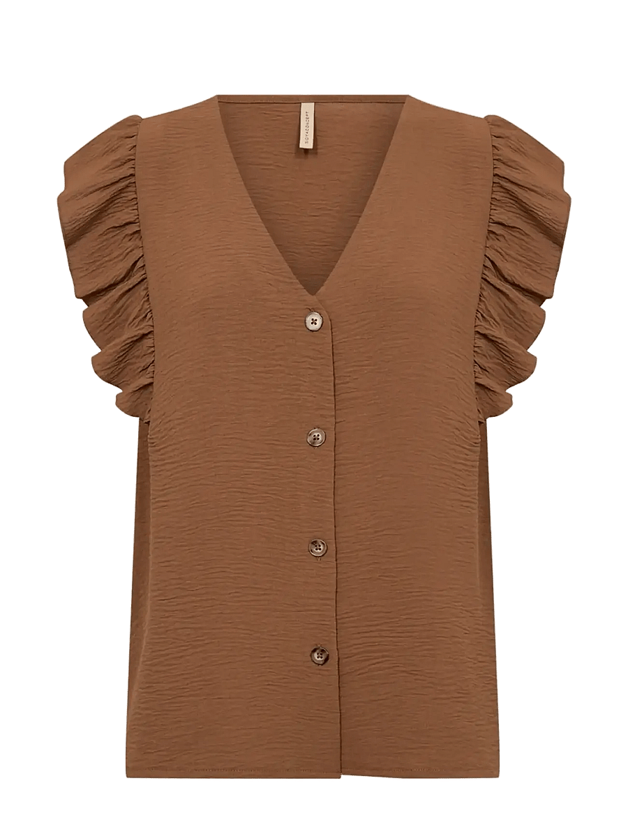 Soyaconcept - SC-CATH - kortärmade blusar - 8710 toffee - 0