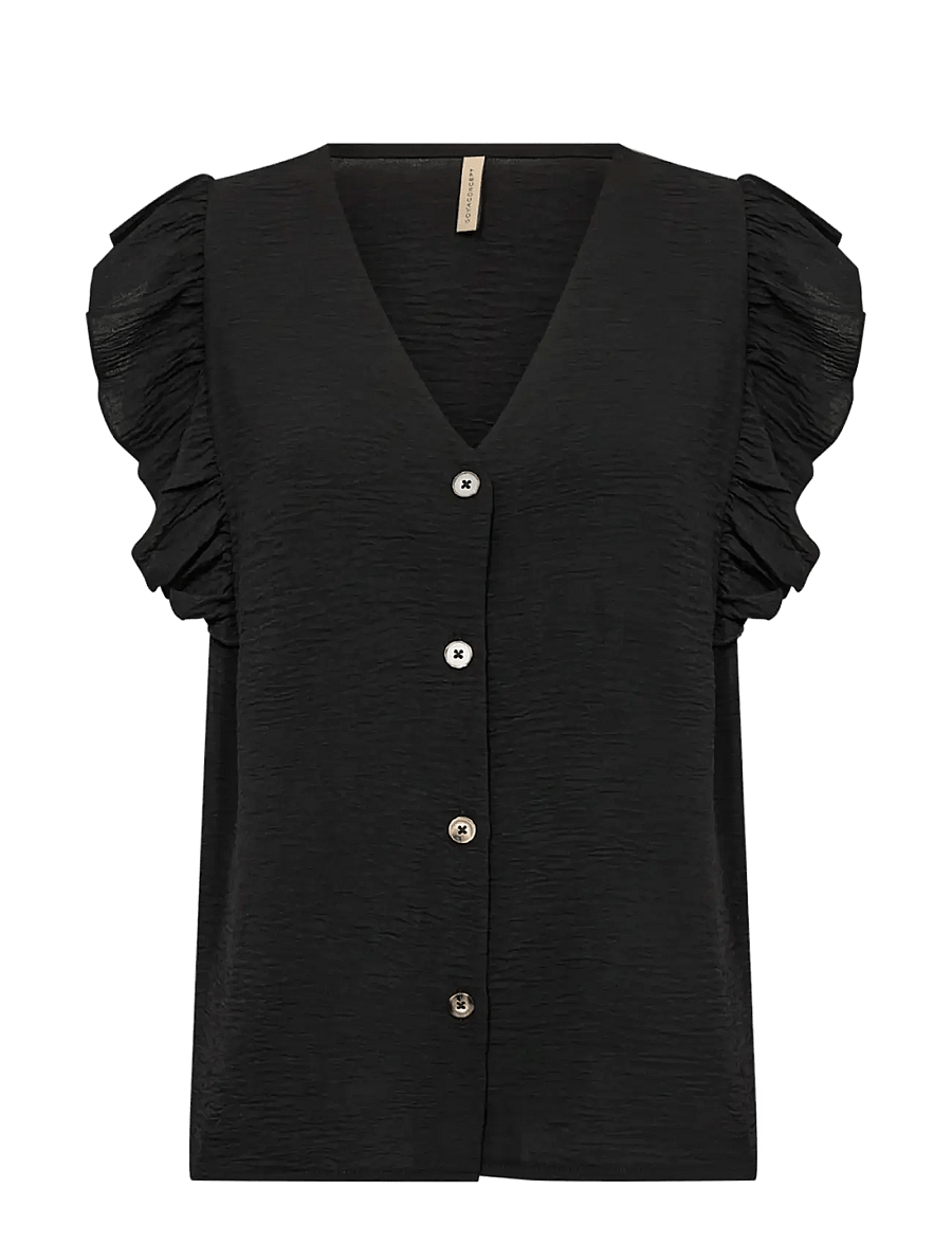 Soyaconcept - SC-CATH - kurzärmelige blusen - 9999 black - 1