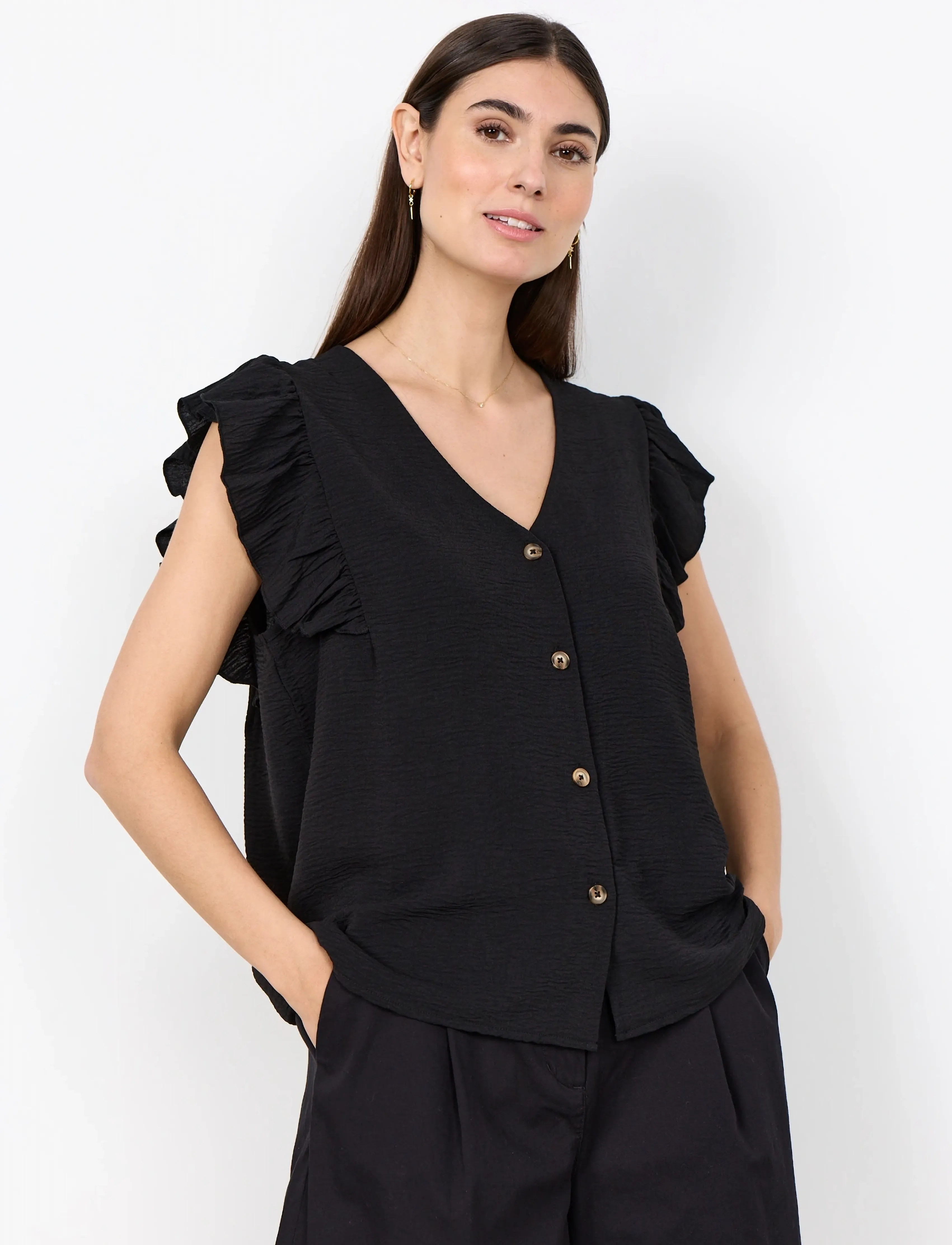 Soyaconcept Sc-Cath, XXL, Black, Bluser > Kortærmede, Dame