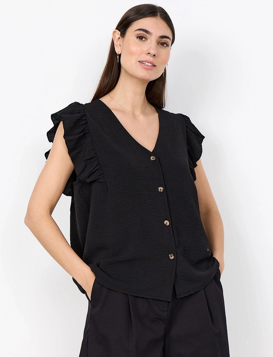 Soyaconcept - SC-CATH - kurzärmelige blusen - 9999 black - 0