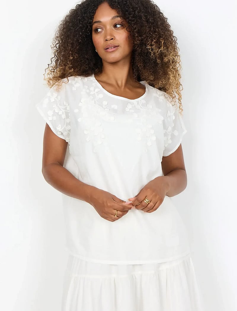 Soyaconcept - SC-FAHIMA - kortærmede bluser - 1100 offwhite - 0