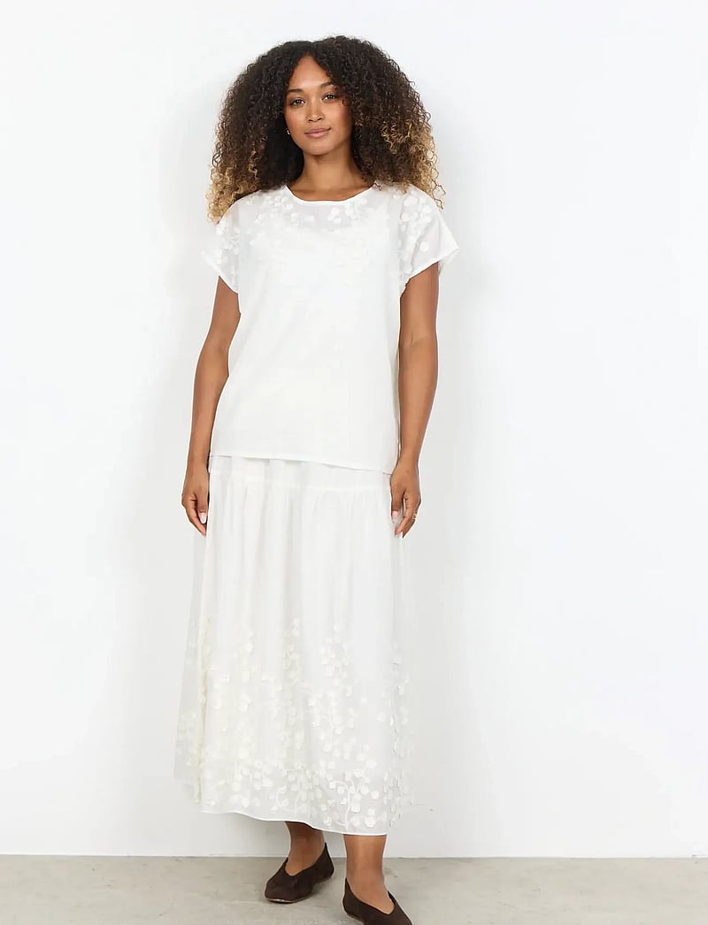 Soyaconcept - SC-FAHIMA - kortærmede bluser - 1100 offwhite - 4