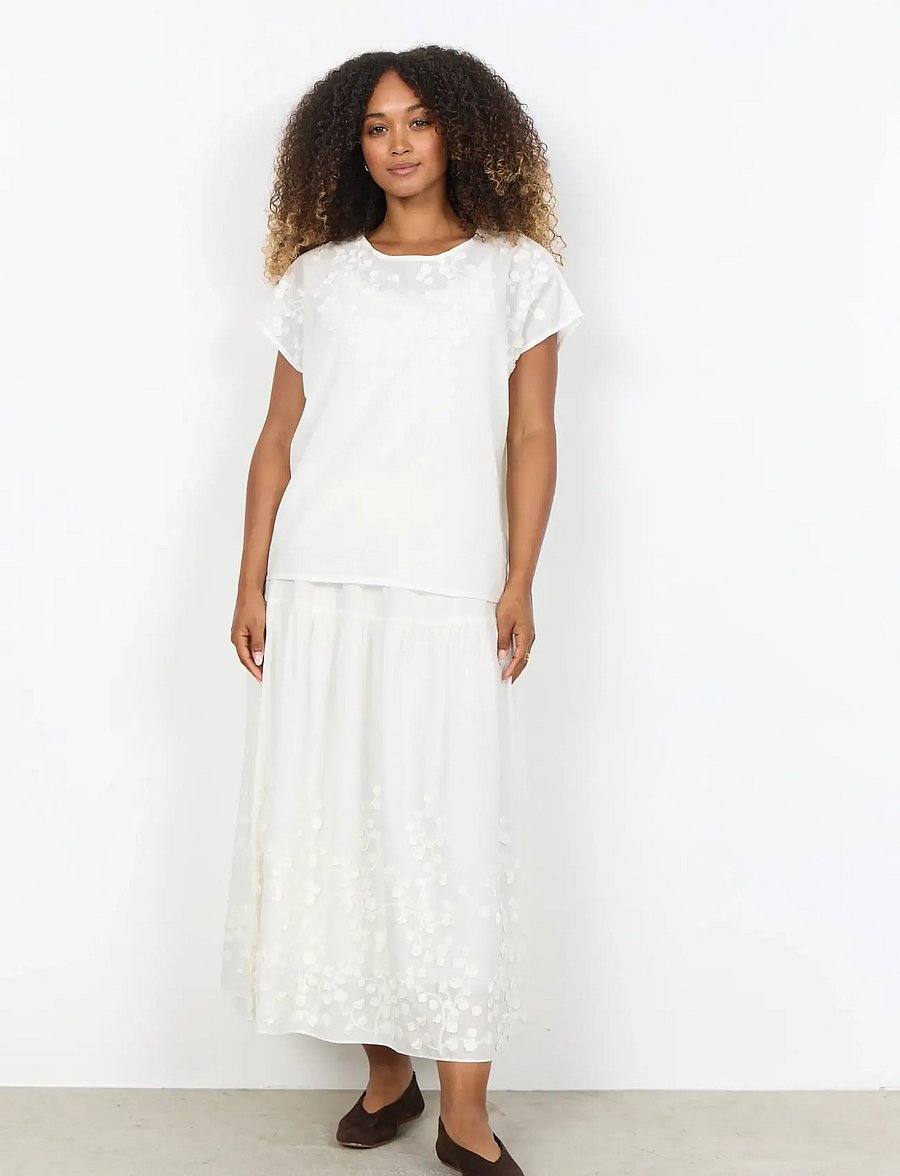 Soyaconcept - SC-FAHIMA - lühikeste varrukatega pluusid - 1100 offwhite - 4