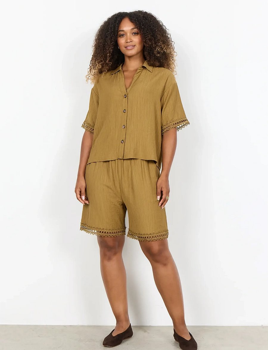 Soyaconcept - SC-FABRINA - kurzärmlige hemden - 7120 butternut - 3