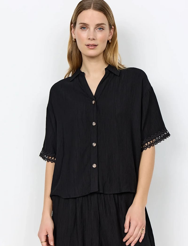 Soyaconcept - SC-FABRINA - kortærmede skjorter - 9999 black - 0