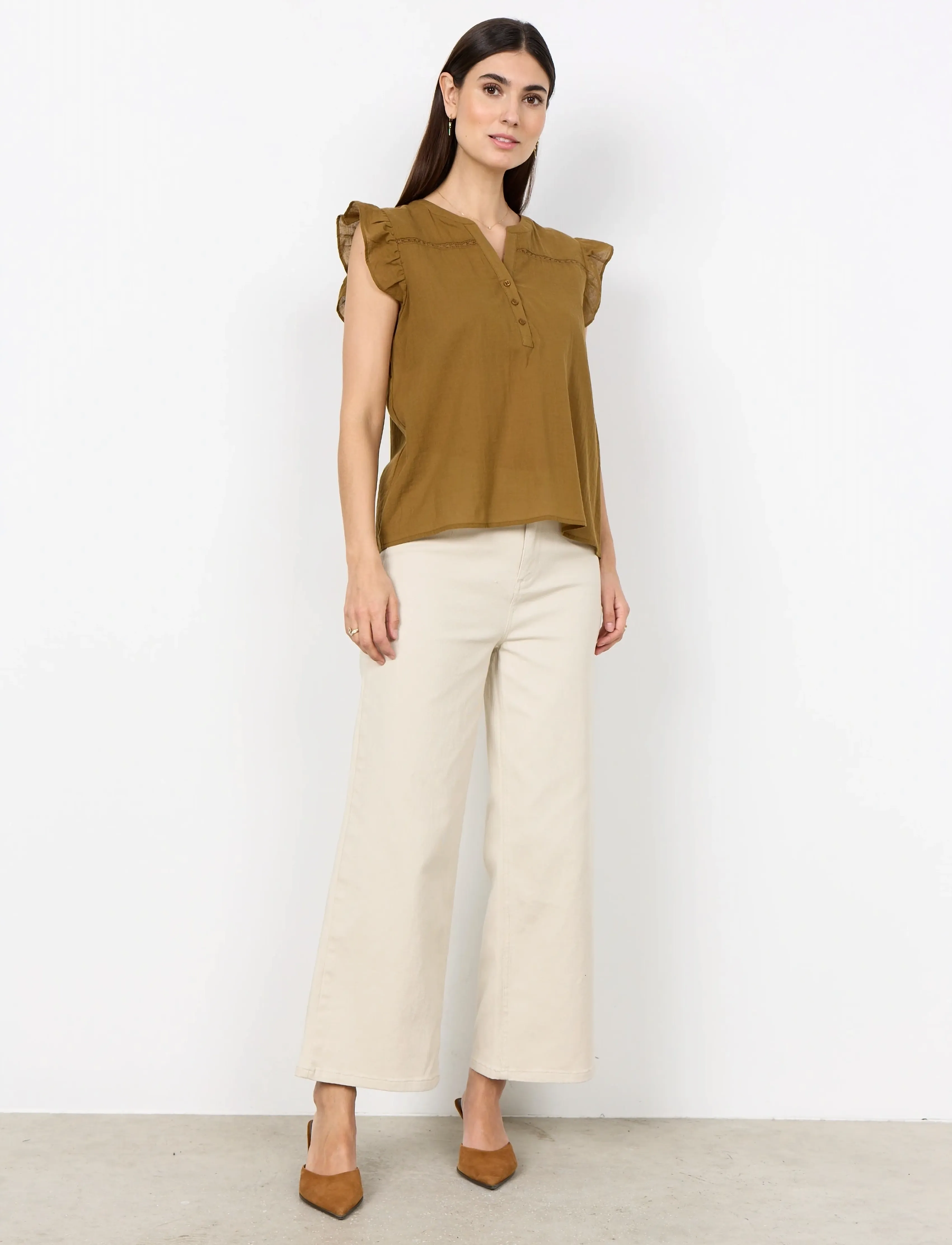 Soyaconcept - SC-FABIANA - lühikeste varrukatega pluusid - 7120 butternut - 3