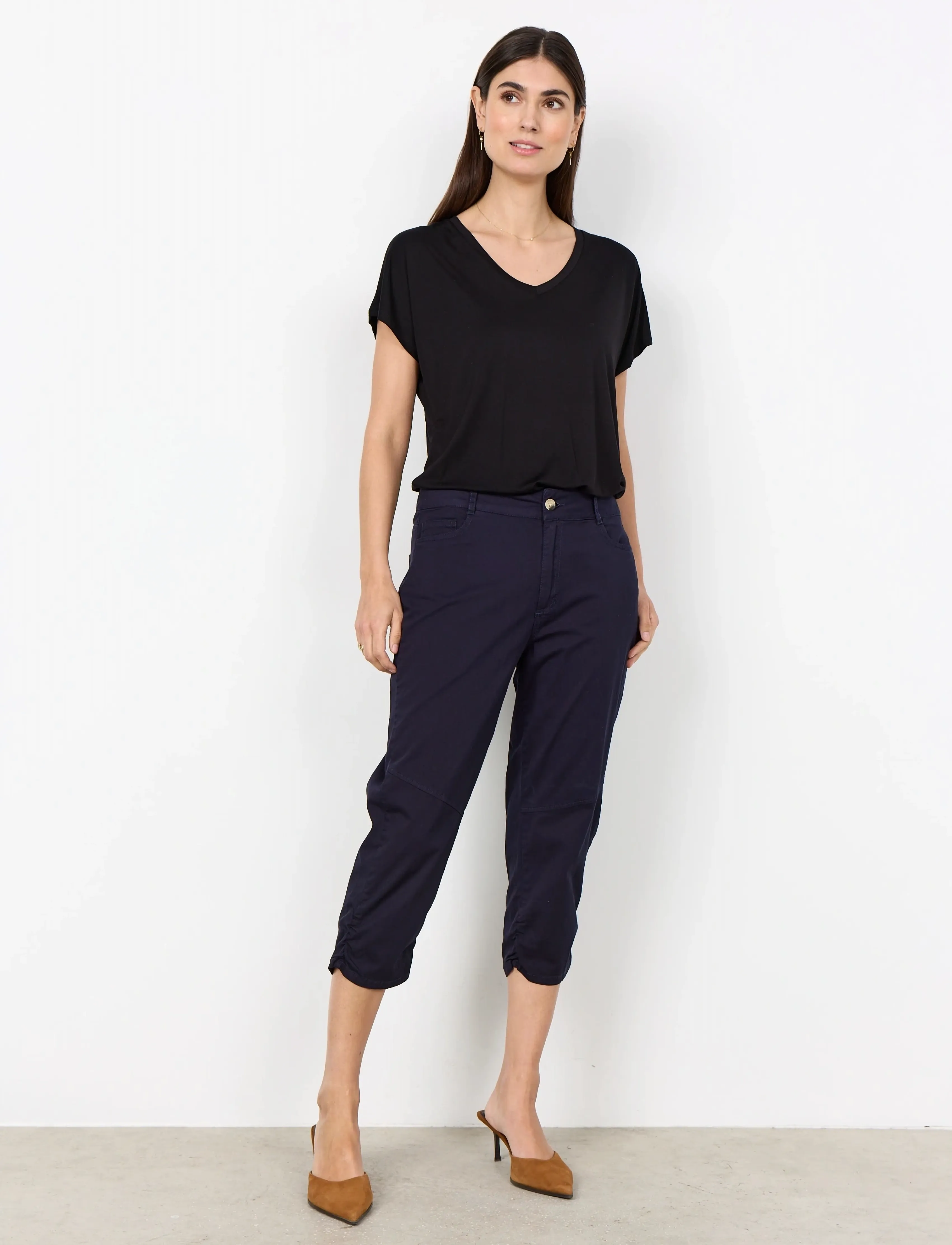 Soyaconcept Sc-Rovena, 44, Trousers, Marineblau - Capri Frauen