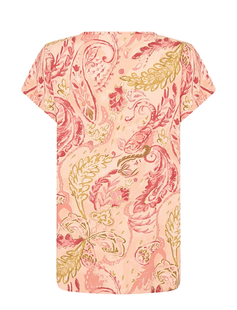 Soyaconcept - SC-FANETH - kortærmede bluser - 3212 salmon combi - 2