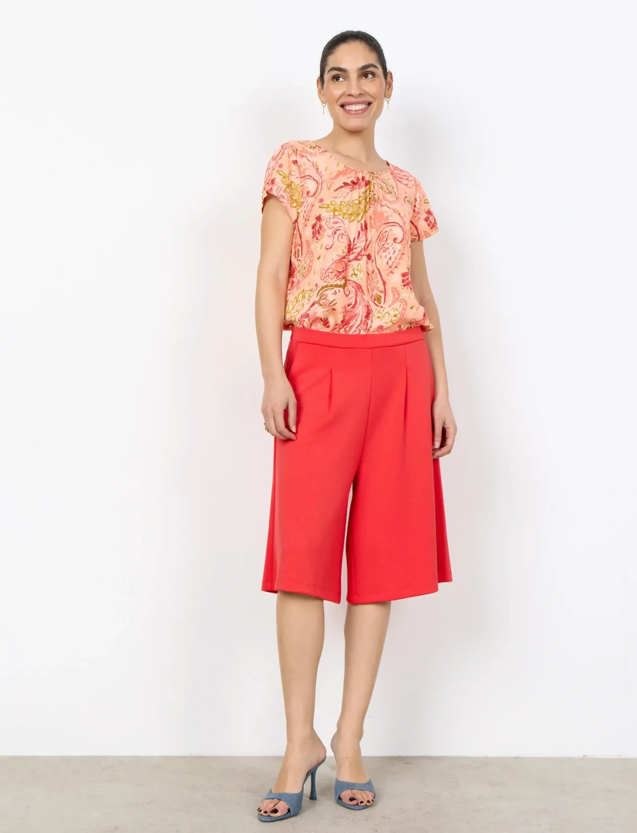 Soyaconcept - SC-FANETH - kurzämlige blusen - 3212 salmon combi - 4