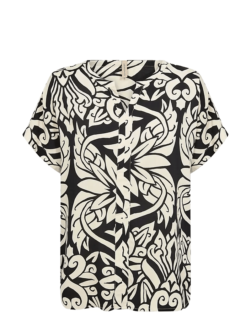 Soyaconcept - SC-FELONE - kortærmede bluser - 9999 black combi - 1