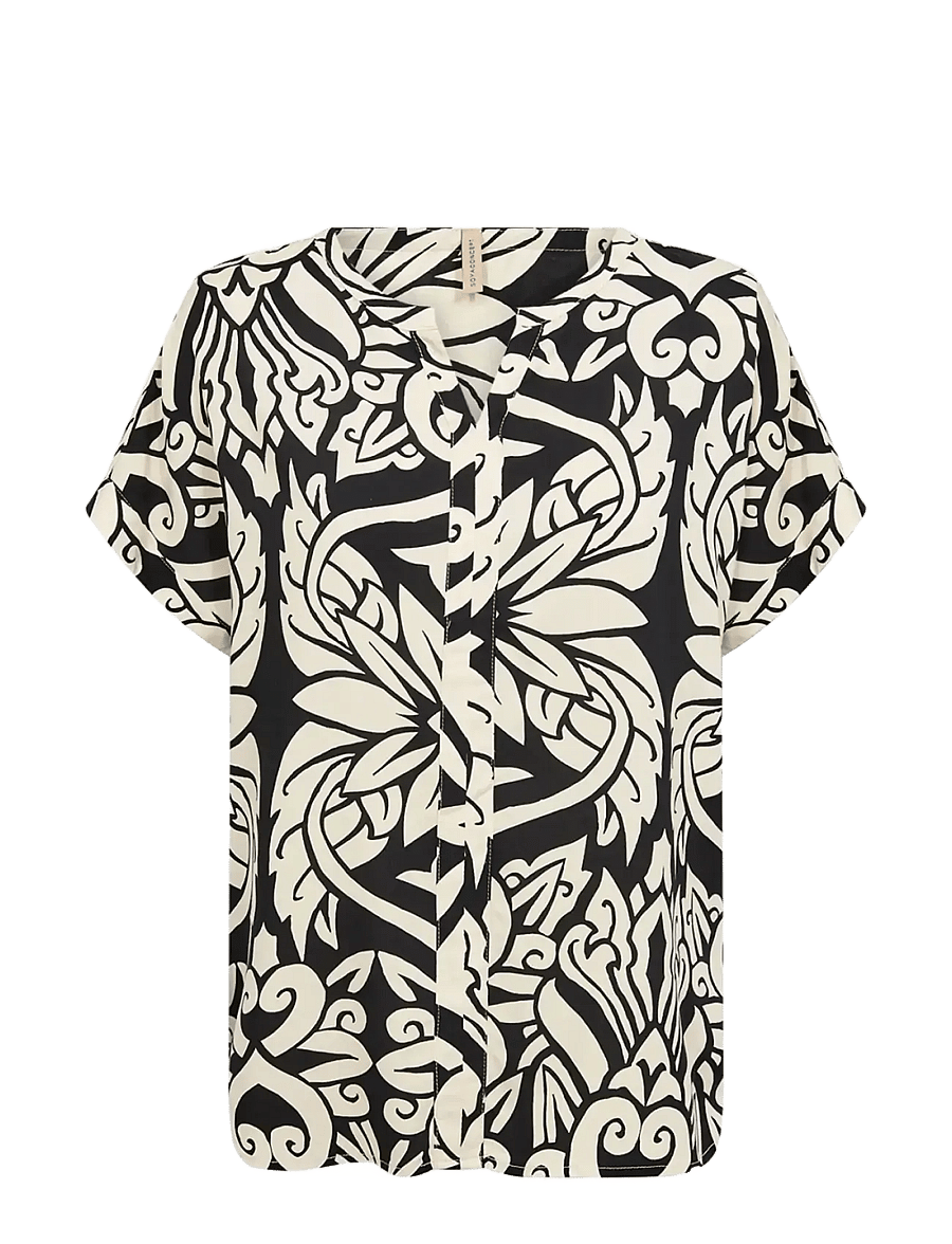 Soyaconcept - SC-FELONE - kurzärmelige blusen - 9999 black combi - 1