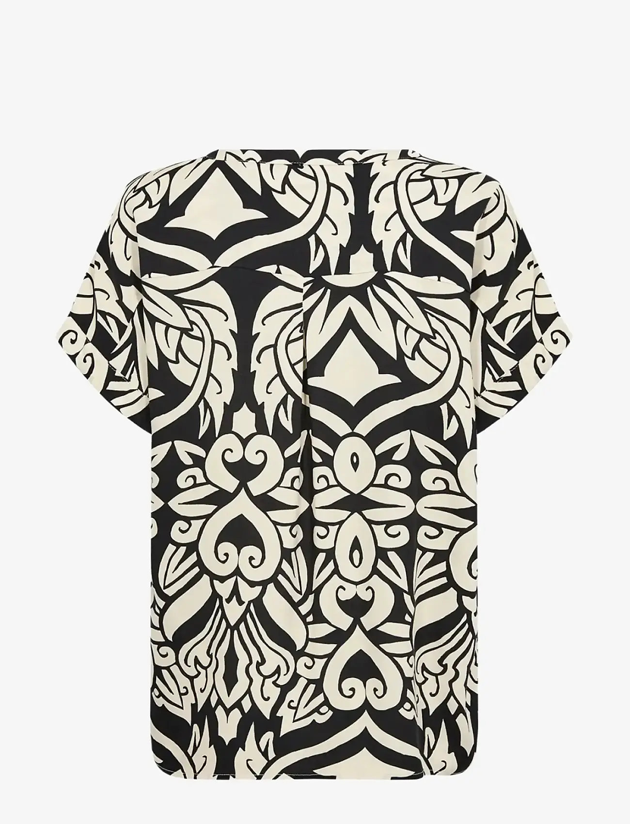 Soyaconcept - SC-FELONE - kortærmede bluser - 9999 black combi - 2