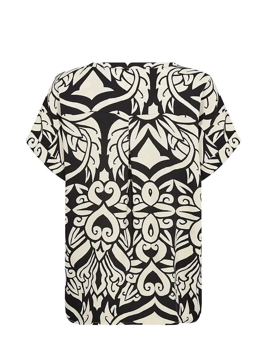 Soyaconcept - SC-FELONE - kurzärmelige blusen - 9999 black combi - 2