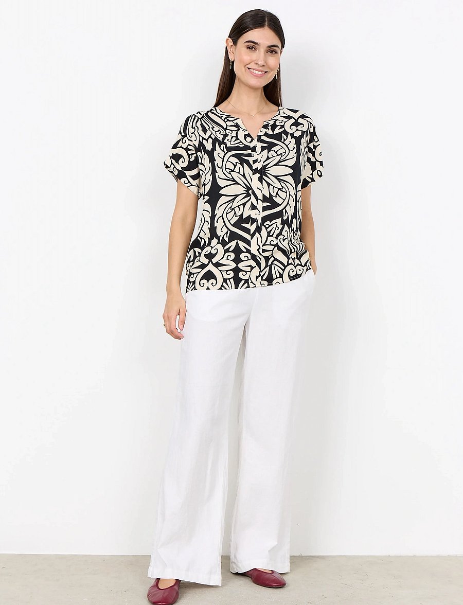 Soyaconcept - SC-FELONE - kurzärmelige blusen - 9999 black combi - 3