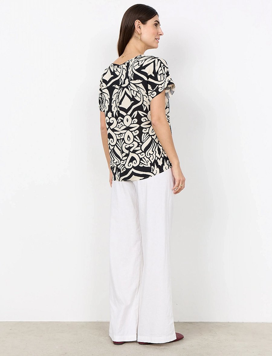 Soyaconcept - SC-FELONE - kurzärmelige blusen - 9999 black combi - 4