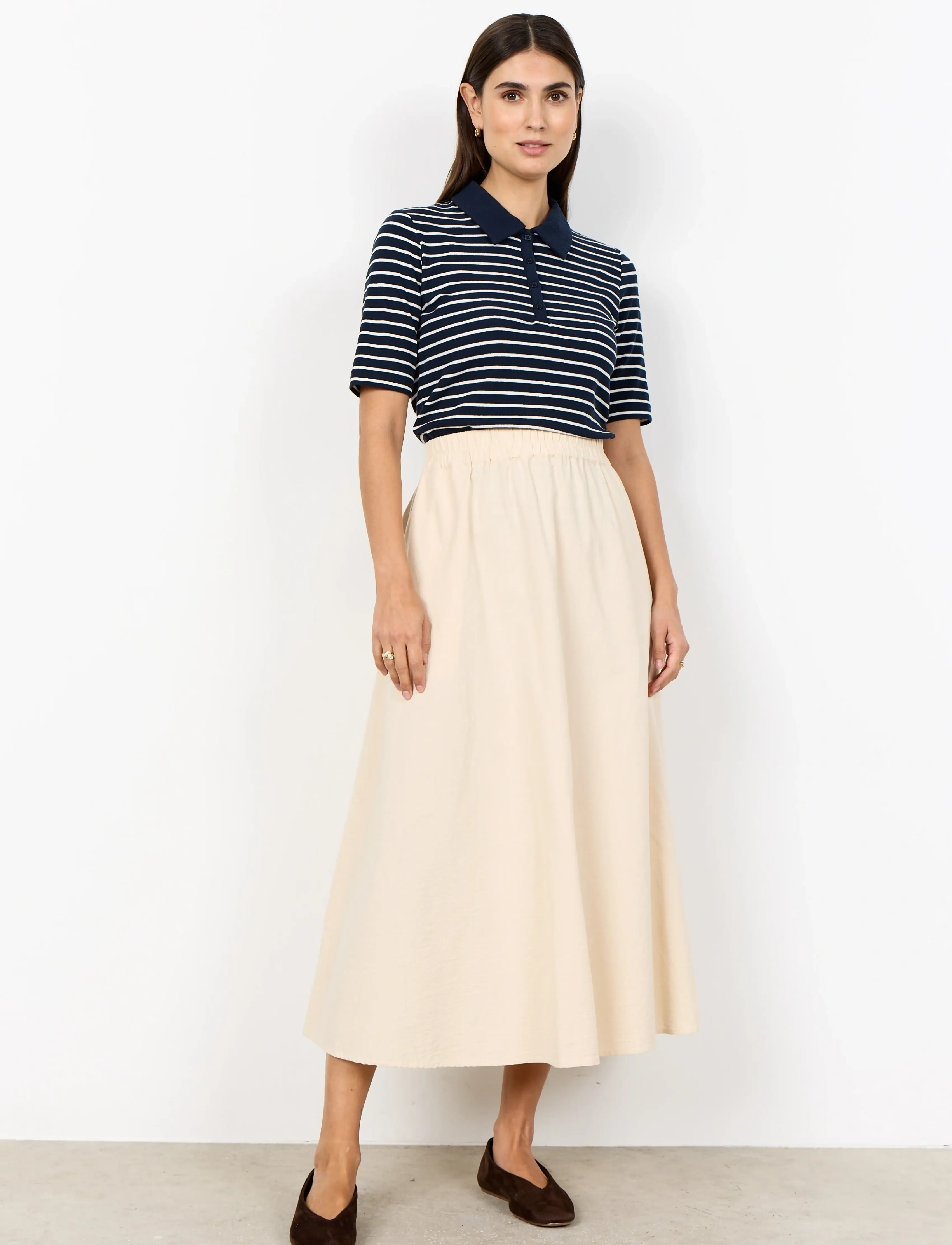 Soyaconcept SC-CISSIE - Midi-Röcke - 1500 SAND / cream