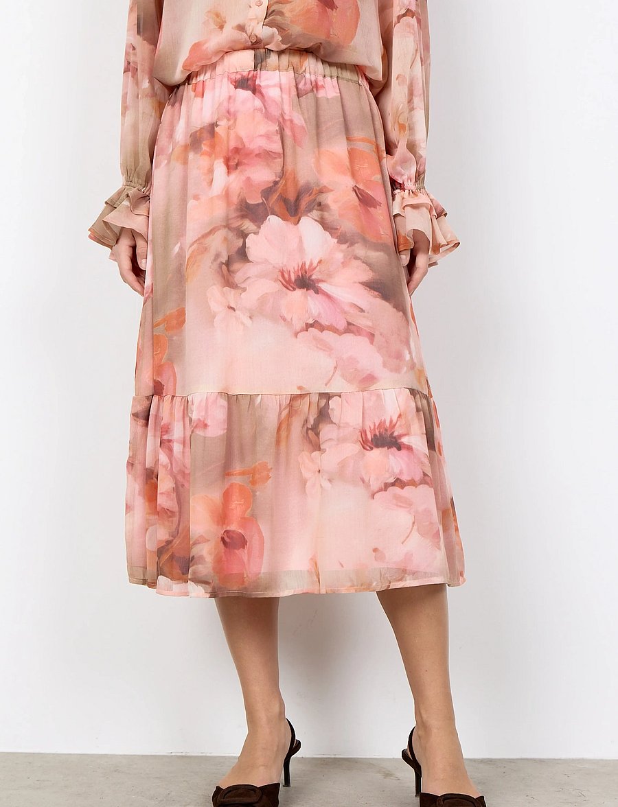 Soyaconcept - SC-CARMEN - midi kjolar - 4120c rose combi - 3