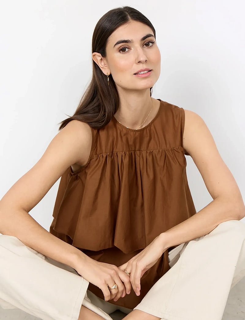 Soyaconcept - SC-CALISTE - Ärmellose tops - 8710 toffee - 0