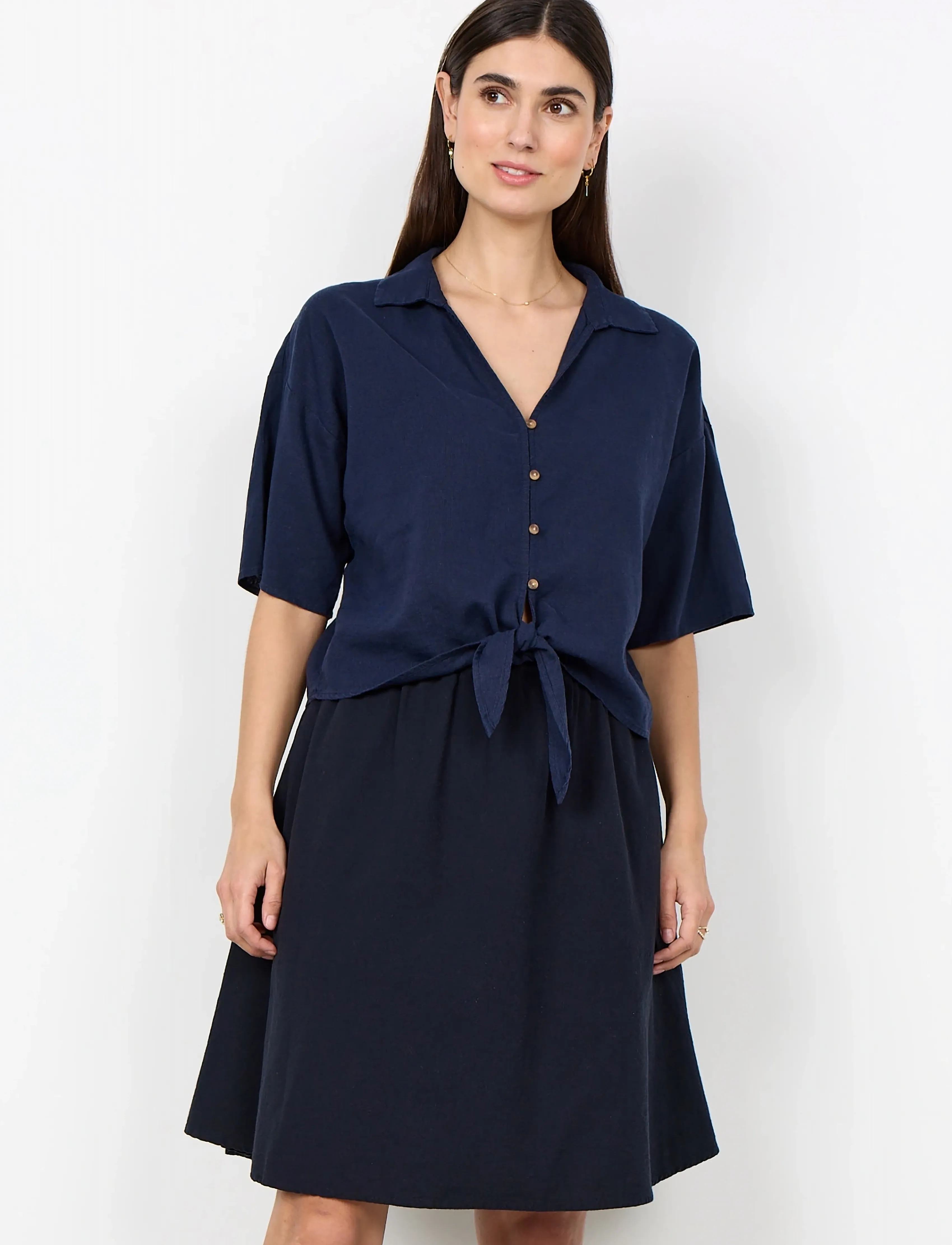Soyaconcept SC-CISSIE - Midi-Röcke - 6910 NAVY / black