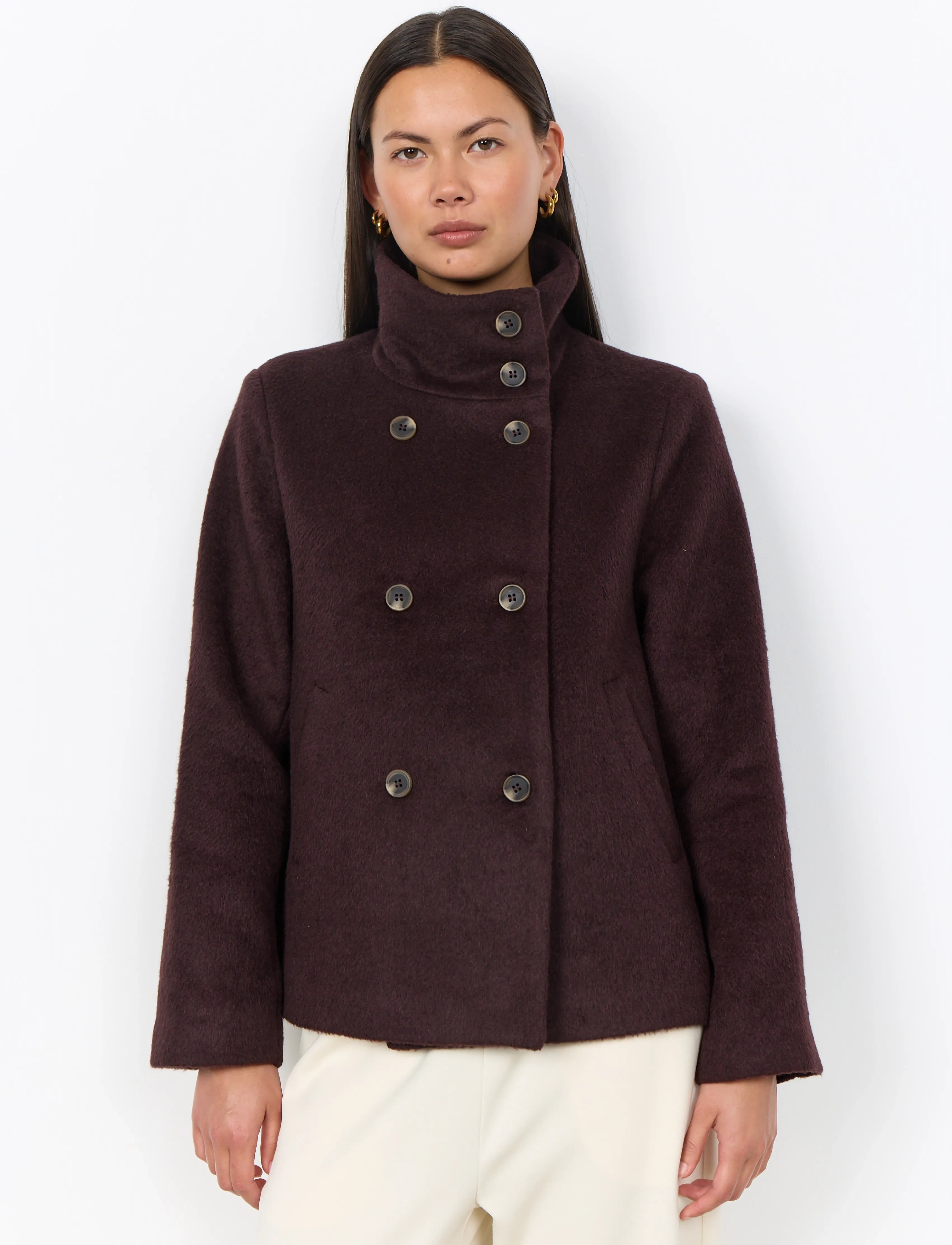 Soyaconcept SC-GARBIE - Jacken & Mäntel - 98980 CHOCOLATE PLUM MELANGE / brown